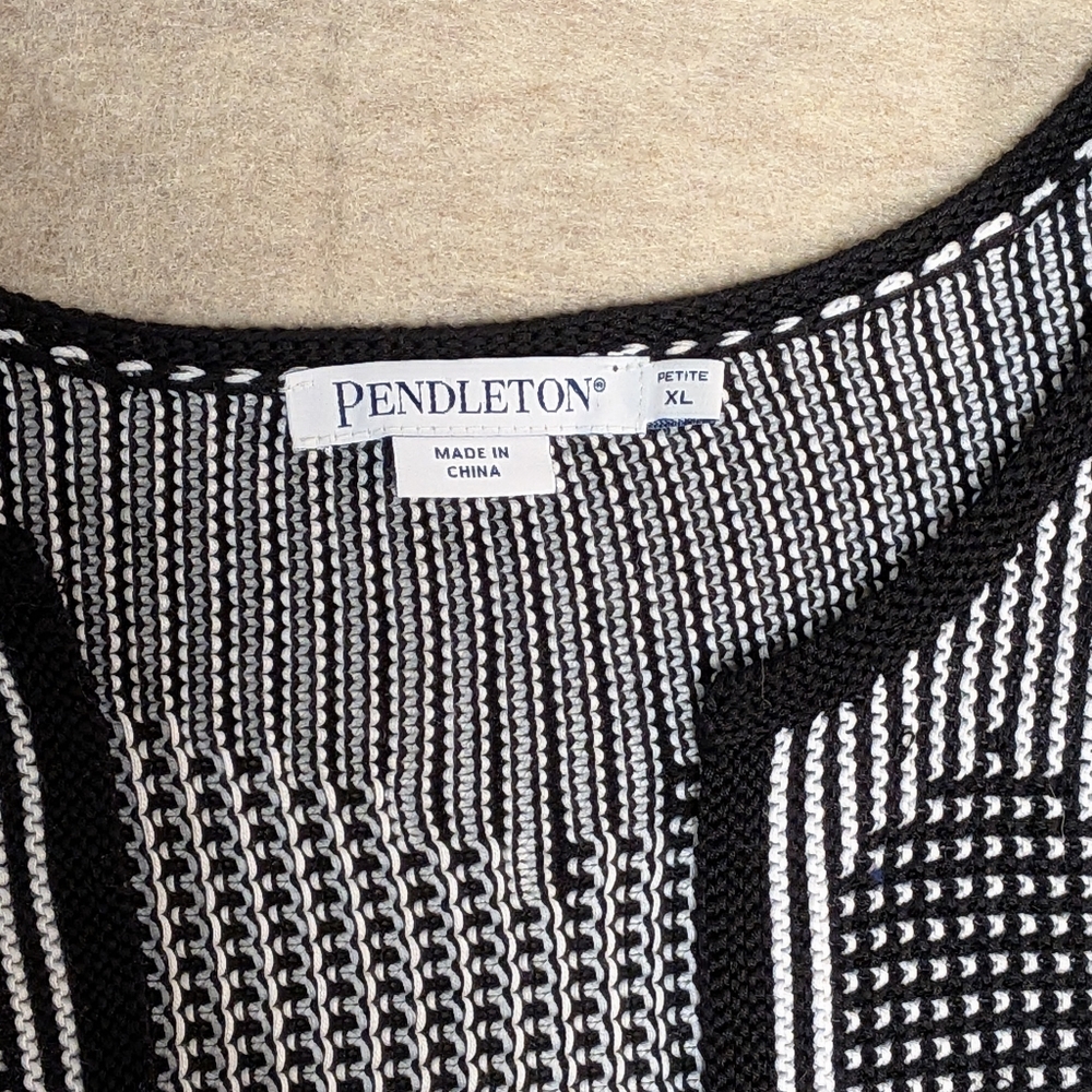 Pendleton Cotton Black & White Patterned Women's … - image 2
